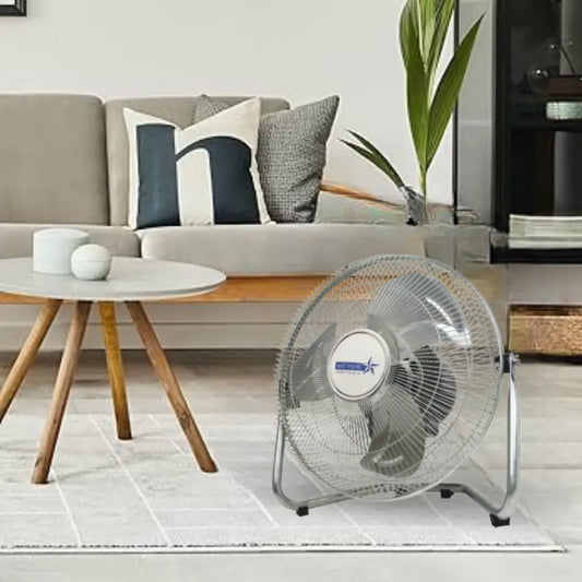 Brightstar FAN010 Chrome Floor Fan - Whitehouse Lighting And Electrical