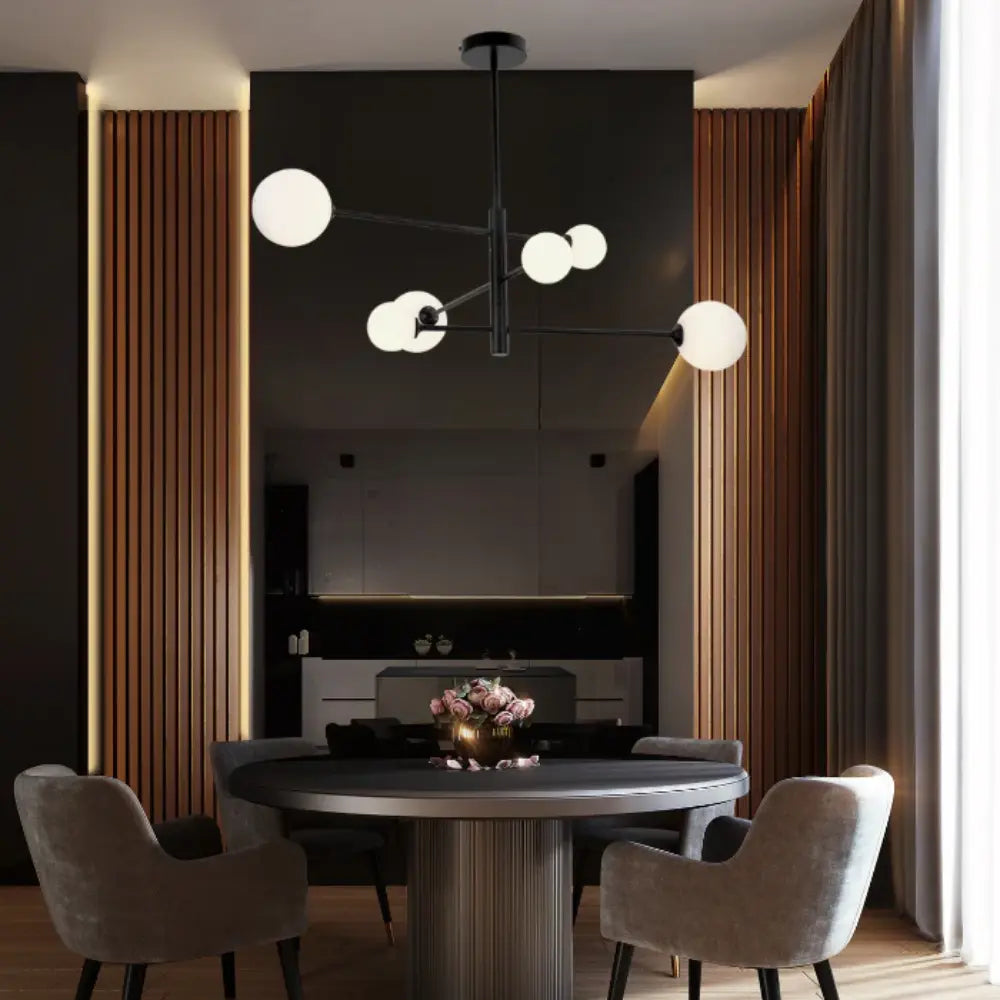 Whitehouse Lighting And Electrical Brightstar CH393/6 Black Chandelier Brightstar