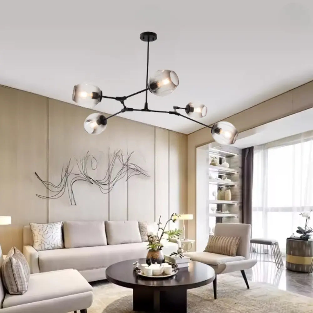 Whitehouse Lighting And Electrical Brightstar CH264/5 Black Chandelier Brightstar