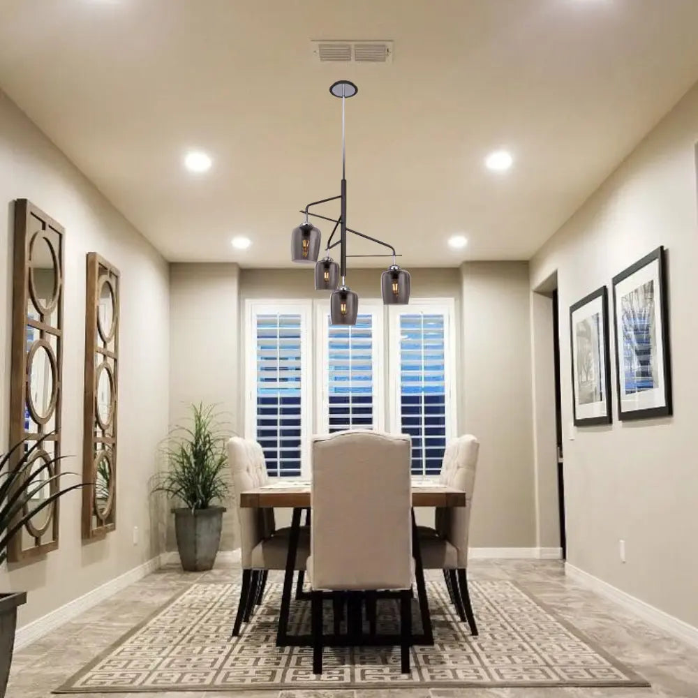 Whitehouse Lighting And Electrical Brightstar CH246/4 Black Chandelier Brightstar