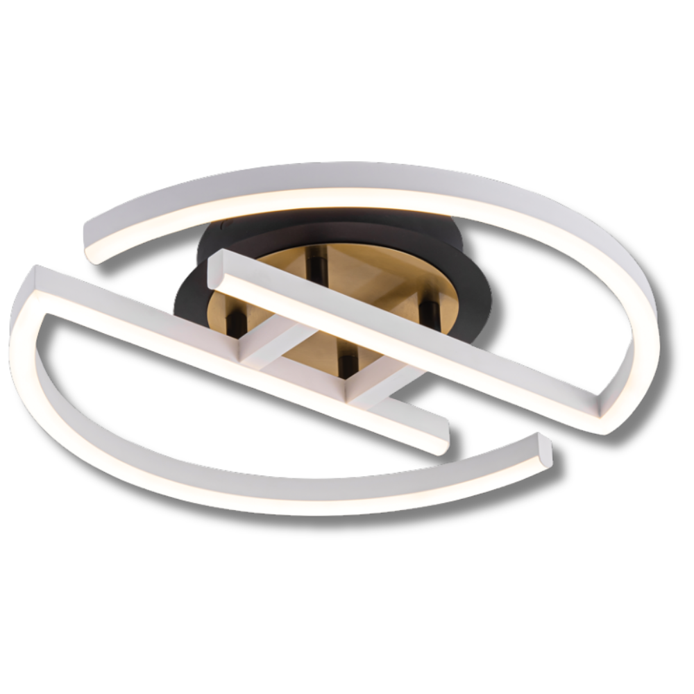 Brightstar CF609 CCT Black, White & Satin Brass Ceiling Fitting