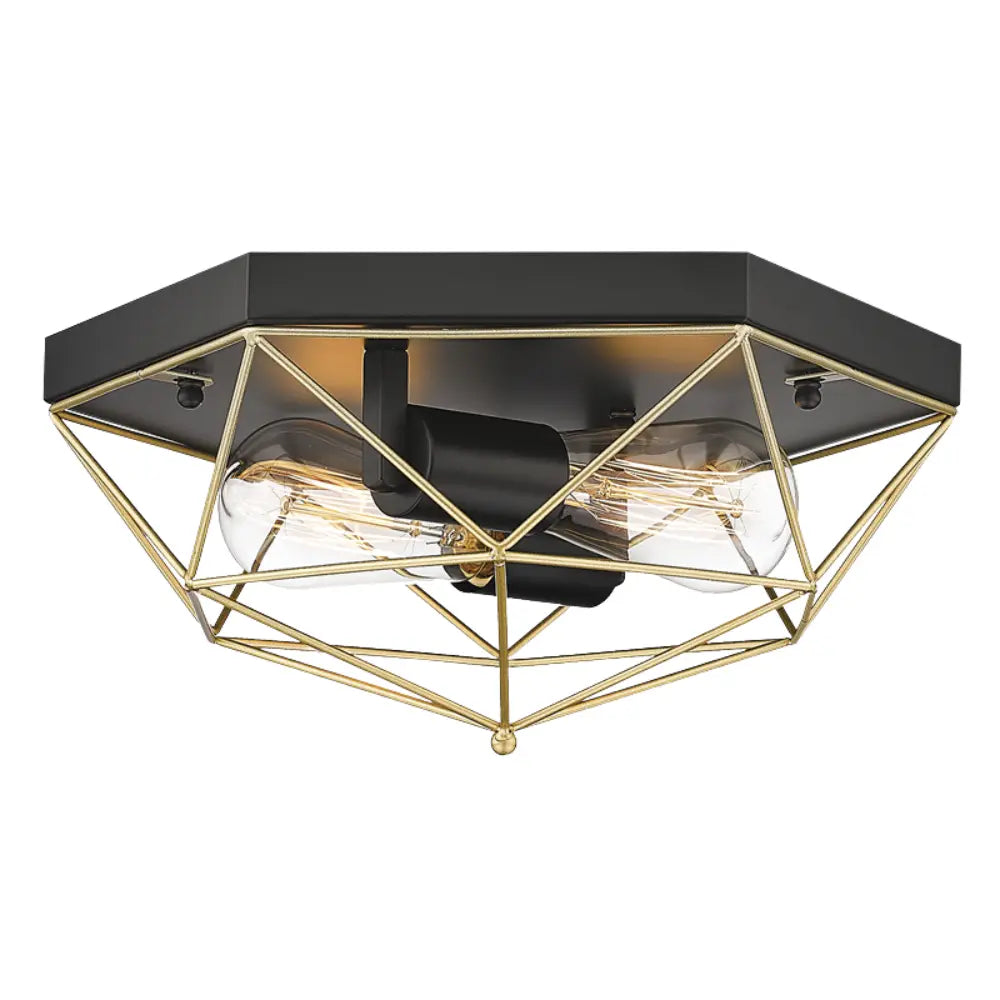 Whitehouse Lighting And Electrical Brightstar CF439 Black & Gold Ceiling Fitting Brightstar
