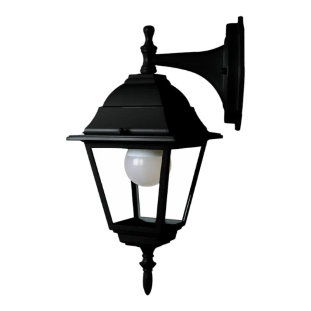 Whitehouse Lighting And Electrical Flash 4 Panel Down Facing Black Lantern Flash