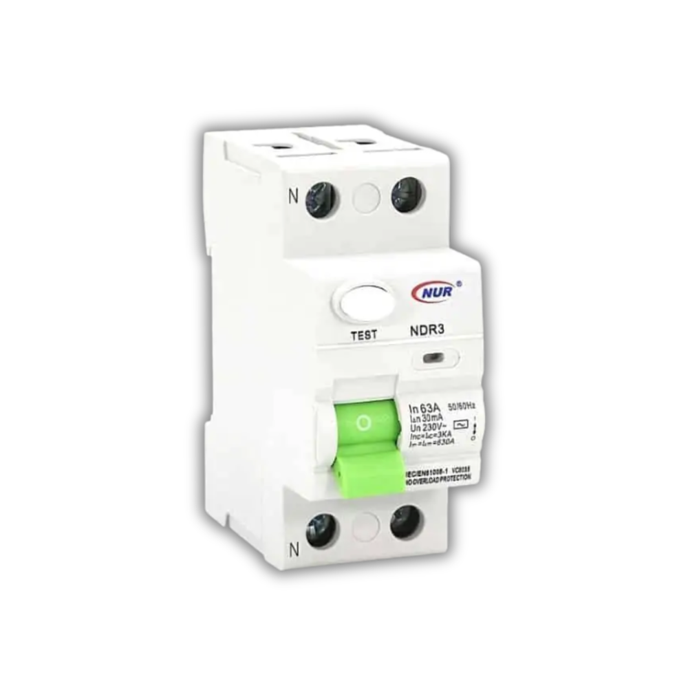 NUR Earth Leakage Din Rail 63A DP 3kA