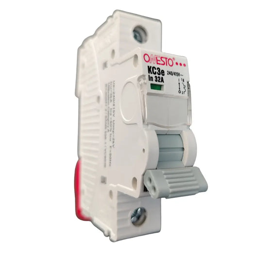 Onesto 32A 1P 3kA MCB Grey Toggle - Whitehouse Lighting And Electrical