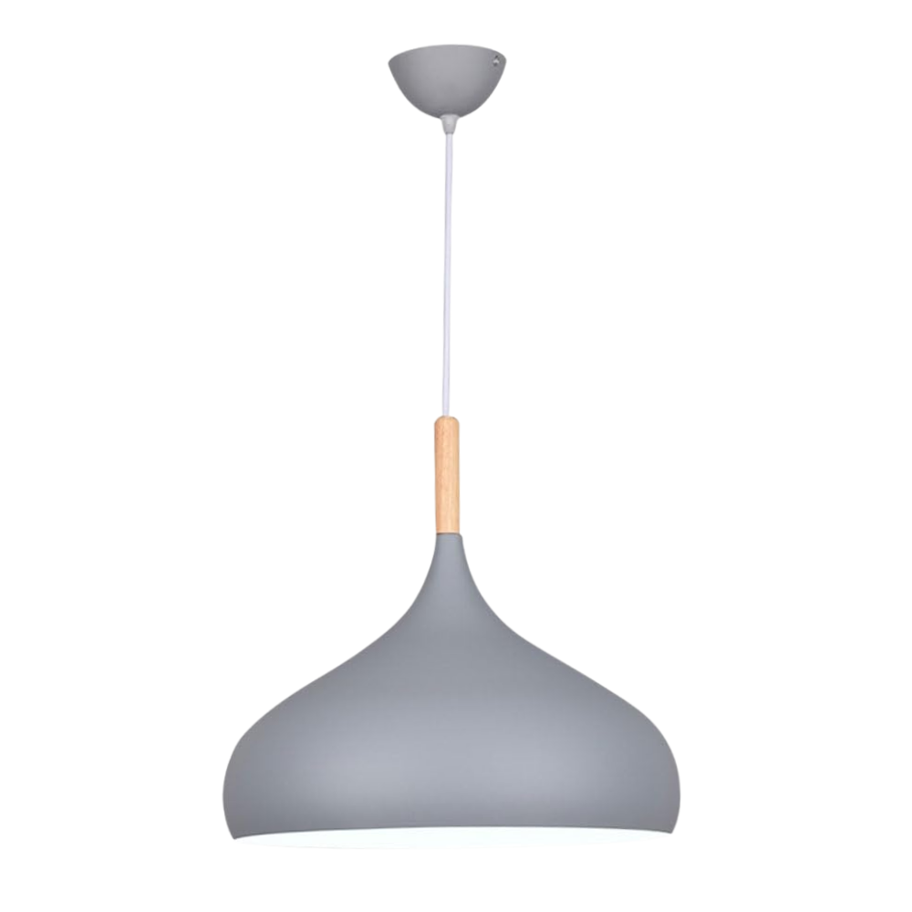 Aluminium And White Dining Lamp