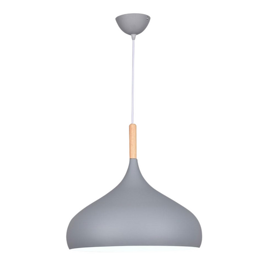 Aluminium And White Dining Lamp