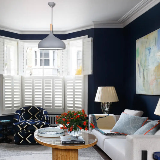 Whitehouse Lighting And Electrical WHL&E 6009/320 Aluminium And White Dining Lamp Whitehouse Lighting And Electrical