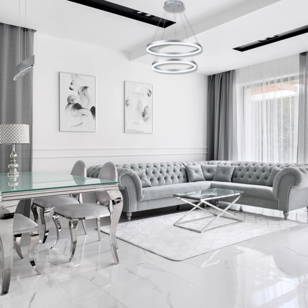 38W Led Silver Dining Lamp