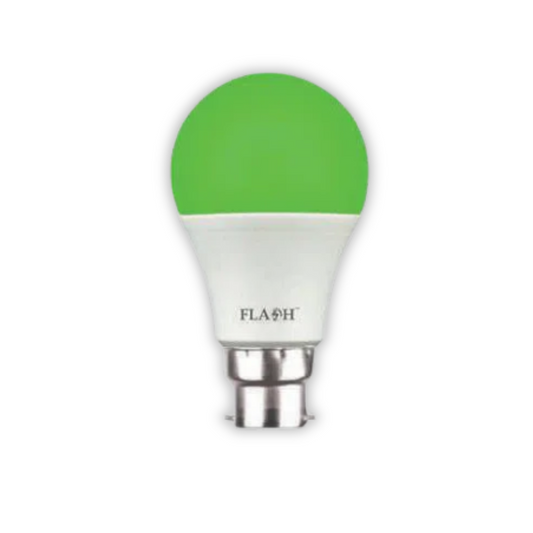 Flash 6W LED Green A60 Bulb B22