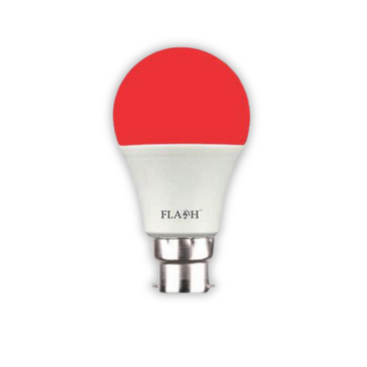 Flash 6W LED Red A60 Bulb B22