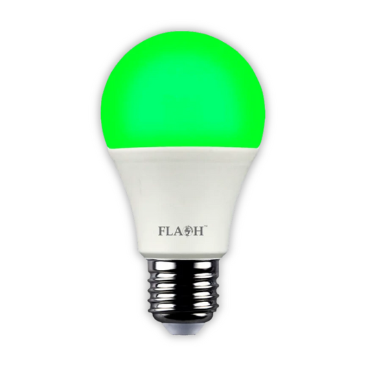 Flash 6W LED Green A60 Bulb E27