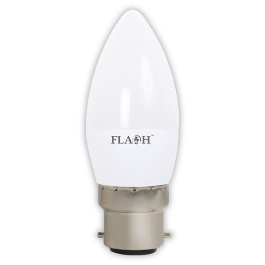 Flash 5W LED Candle Bulb B22 6000K