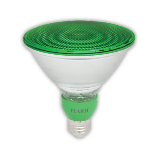 Flash 7W LED Green PAR38 Lamp IP65 E27
