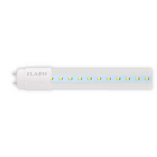 Flash 9W LED 2FT Clear T8 Tube 6500K