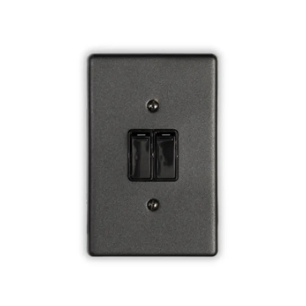 Crabtree 2 Lever 1 Way Graphite Switch - Whitehouse Lighting And Electrical