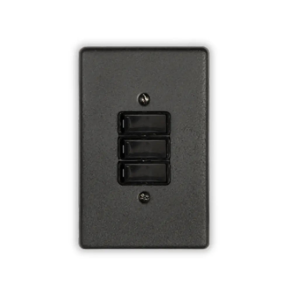 Crabtree 3 Lever 1 Way Graphite Switch - Whitehouse Lighting And Electrical
