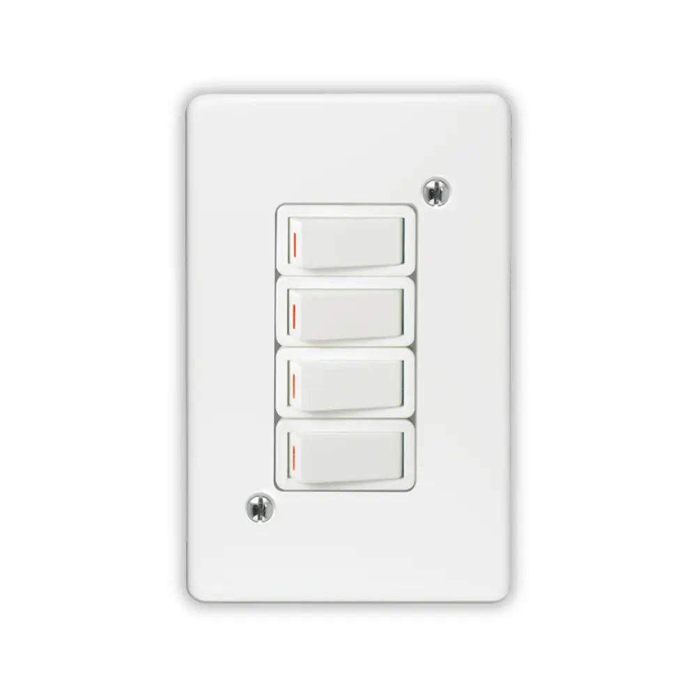 Whitehouse Lighting And Electrical Crabtree 1W 4x2 4lever Switch Crabtree