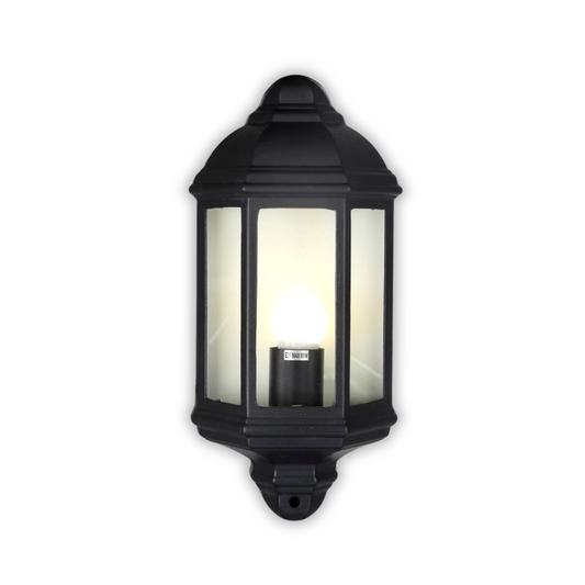 Starlit Matte Black 3 Panel Lantern