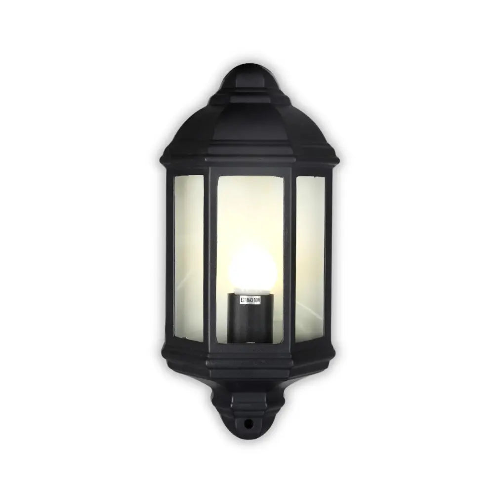 Whitehouse Lighting And Electrical Starlit Matte Black 3 Panel Lantern Starlit