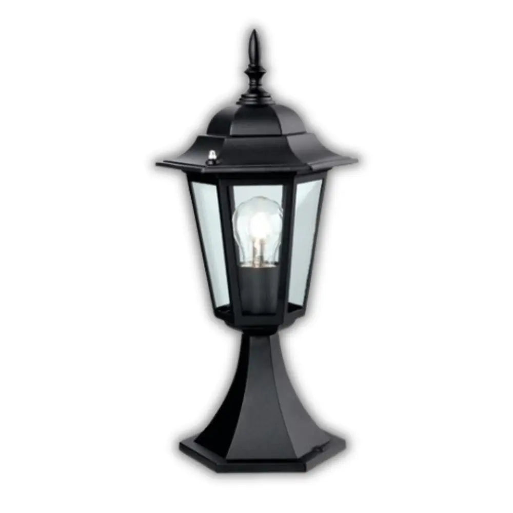 Whitehouse Lighting And Electrical Starlit Matte Black 6 Panel Lantern Starlit