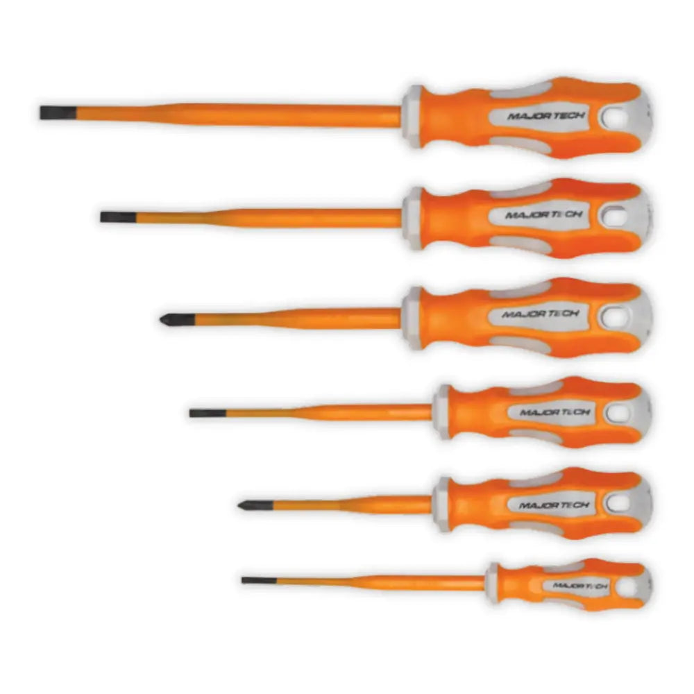Major Tech 6Piece Slimline Screwdriver Set - Whitehouse Lighting And Electrical