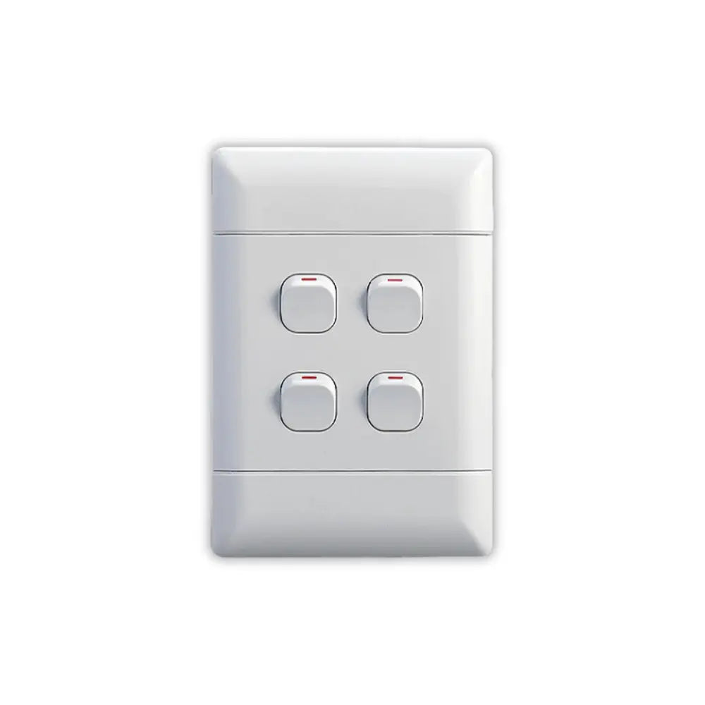 Whitehouse Lighting And Electrical White 4Lever Switch Whitehouse Lighting And Electrical