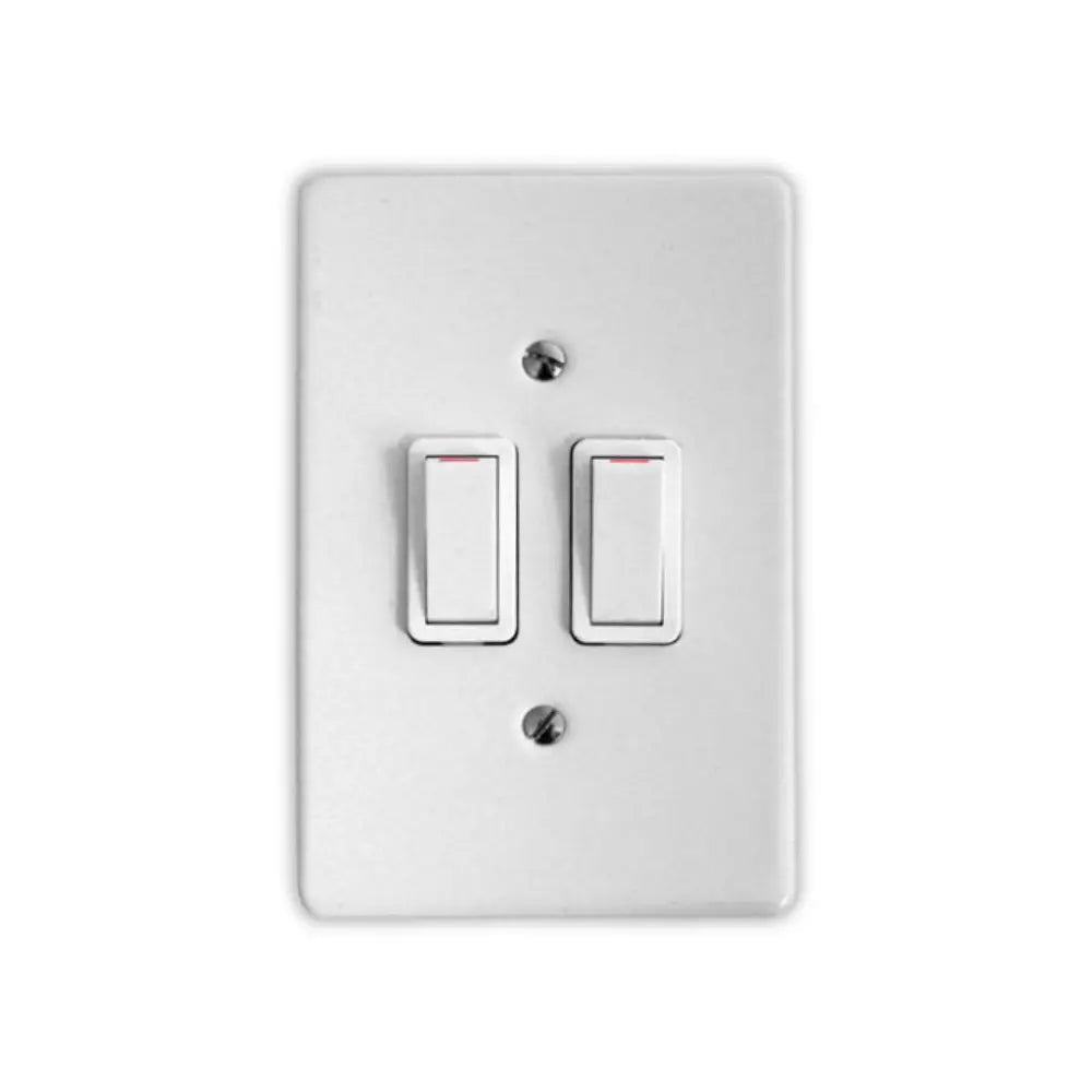 Crabtree 4x2 2 Lever 1 Way Switch - Whitehouse Lighting And Electrical