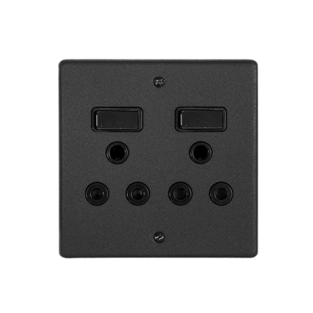 Whitehouse Lighting And Electrical Crabtree 4x4 Double Socket Graphite Crabtree