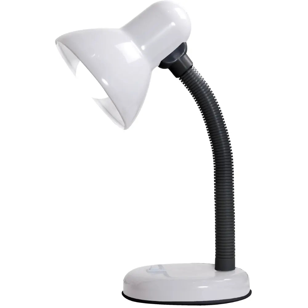 Whitehouse Lighting And Electrical Flash White Desk Lamp E27 Flash