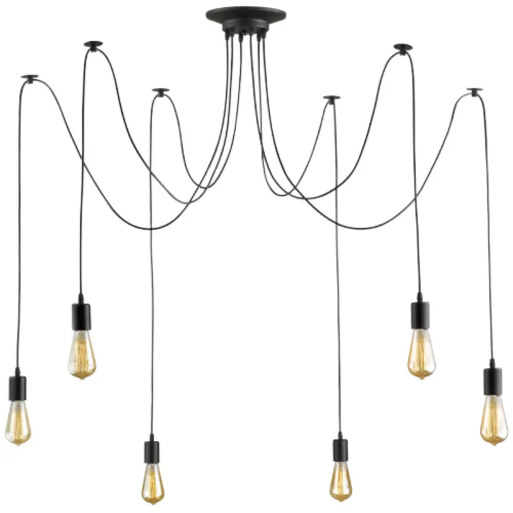 Brightstar PEN452/6 Black Pendant - Whitehouse Lighting And Electrical