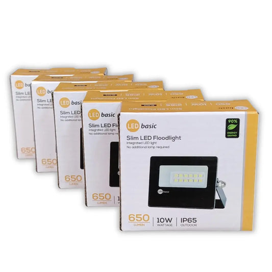 Flash 10W LED Basic Floodlight 5 Pack Combo - Whitehouse Lighting And Electrical