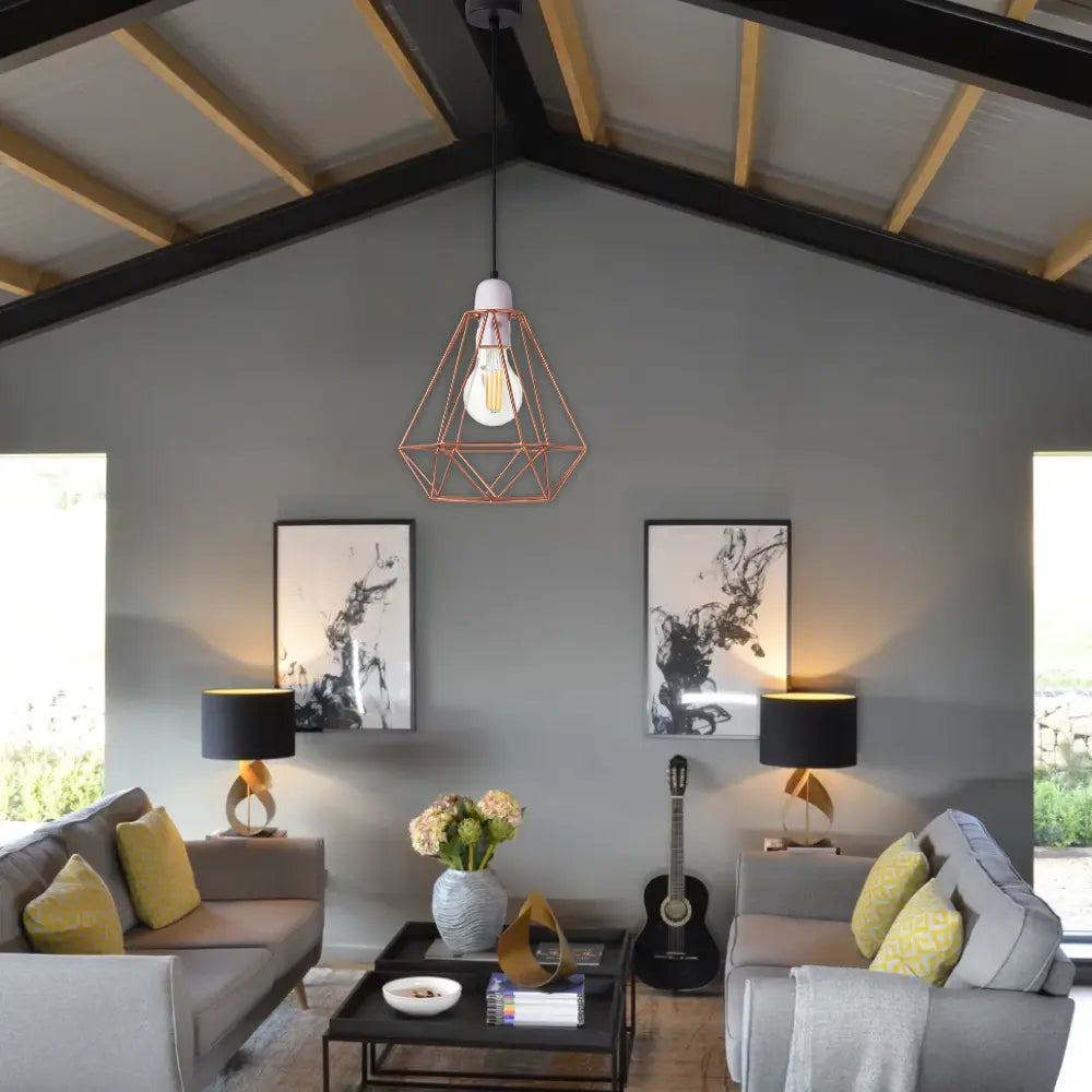 Whitehouse Lighting And Electrical WHL&E 6025 Rose Gold Dining Lamp Whitehouse Lighting And Electrical