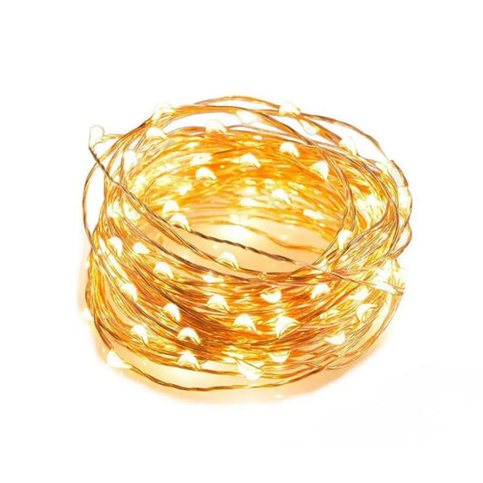 Whitehouse Lighting And Electrical WHL&E 5M LED Copper Fairy/Christmas Lights IP20 Warm White Flash