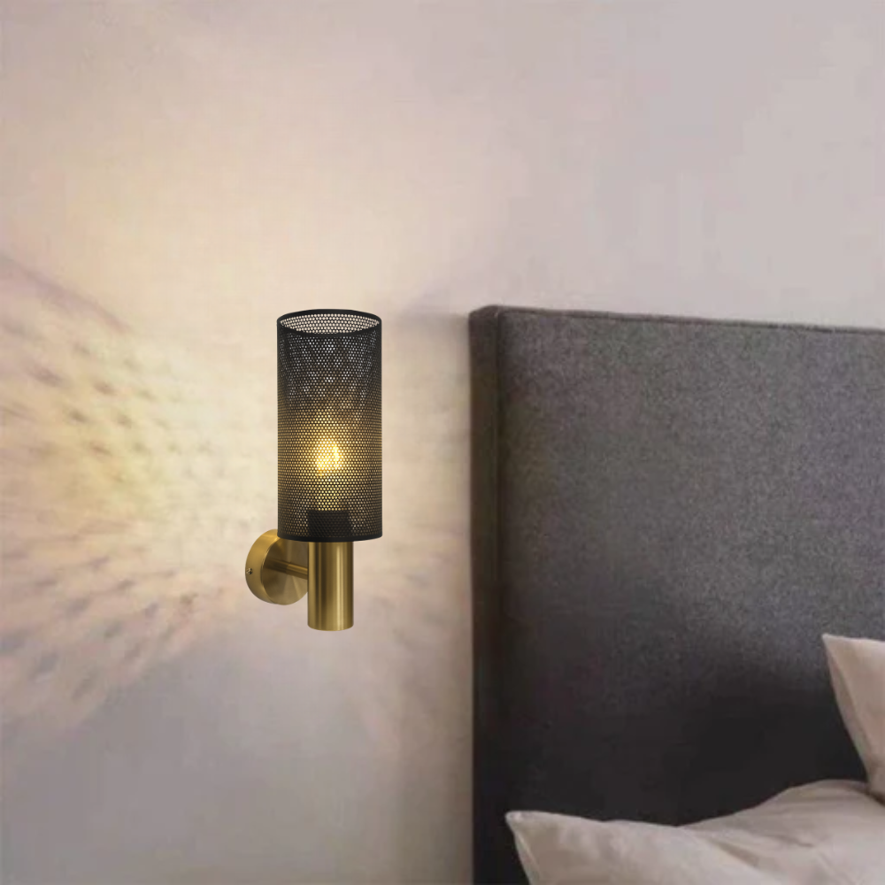 Whitehouse Lighting And Electrical Brightstar WB415/1 Black And Gold Wall Lamp Brightstar