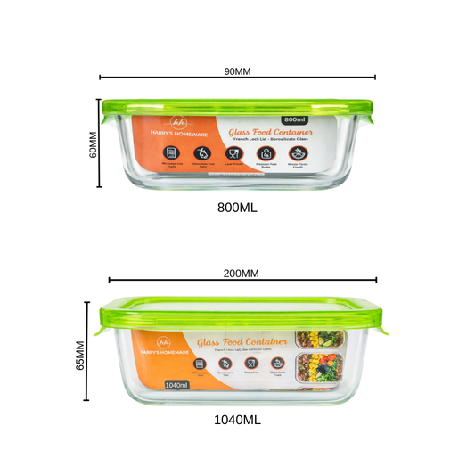 Whitehouse Lighting And Electrical Harry's Homeware 5 Piece Glass storage Container Set Harry's Homeware