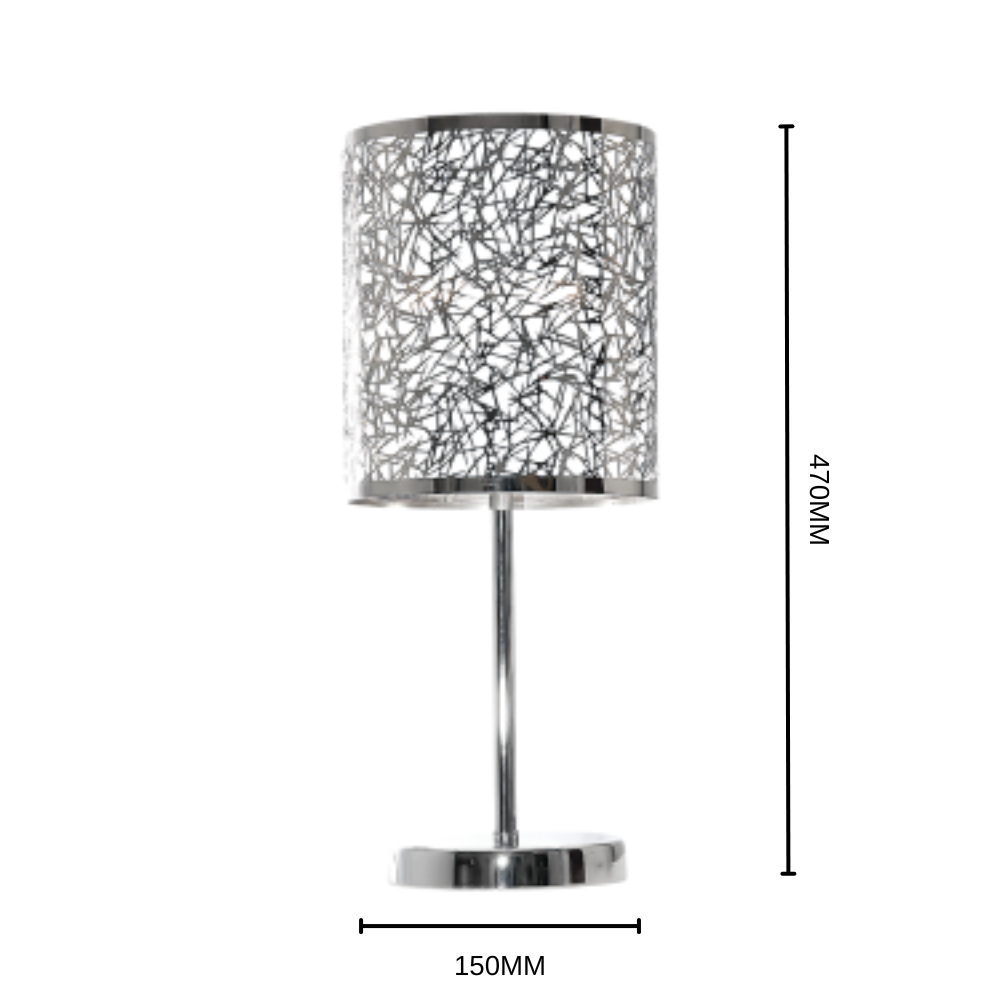 Whitehouse Lighting And Electrical Brightstar TL400 Chrome Table Lamp Brightstar