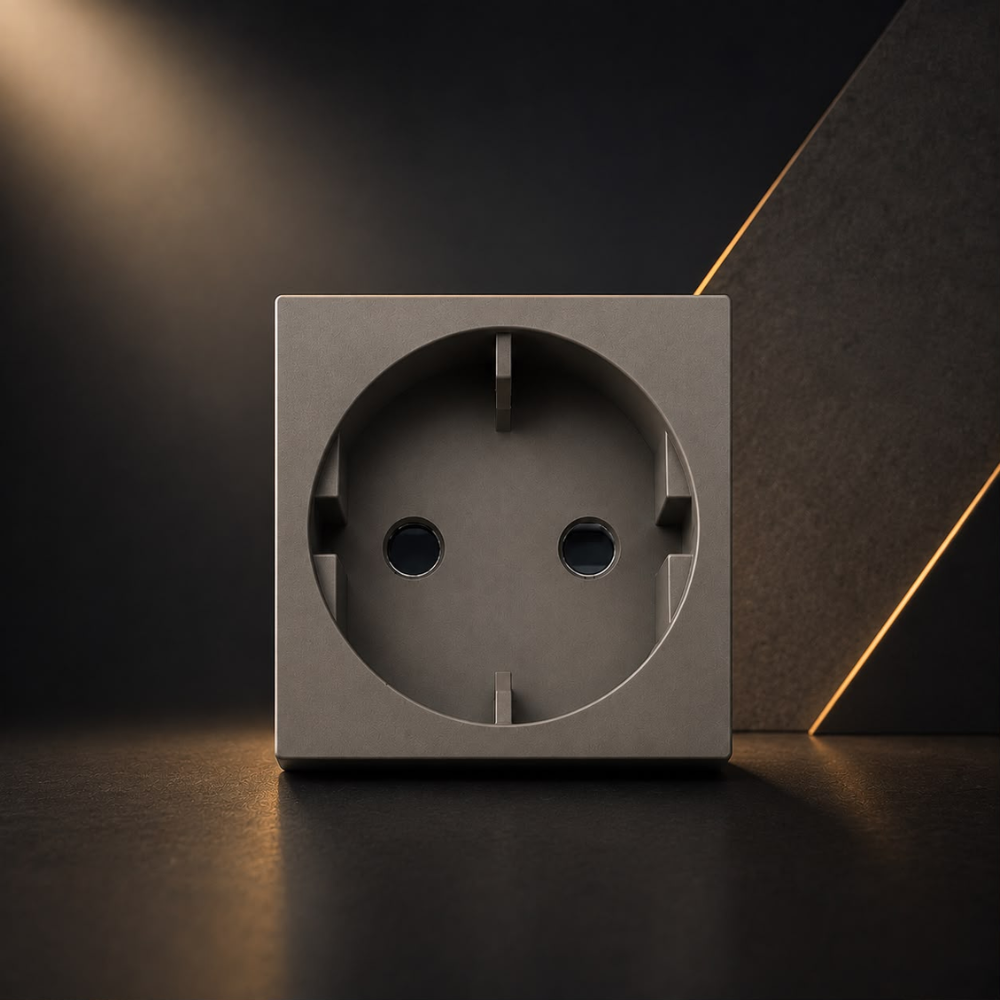 Onesto Matrix Single Schuko Module Black Socket alternate product view