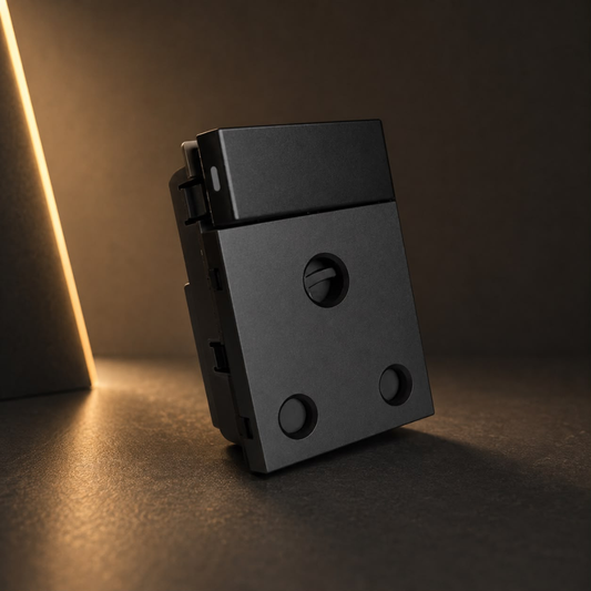 Onesto Matrix Single 3 Pin Module Black Socket alternate product view