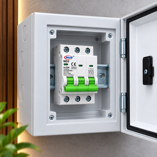 Whitehouse Lighting And Electrical NUR 25A 3 Pole 3kA DIN Rail Circuit Breaker NUR