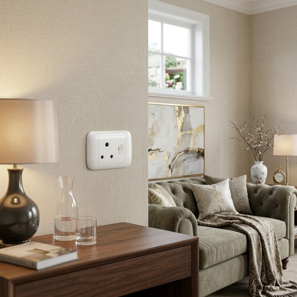 Whitehouse Lighting And Electrical Onesto Oracle White 4x2 Single Socket Onesto