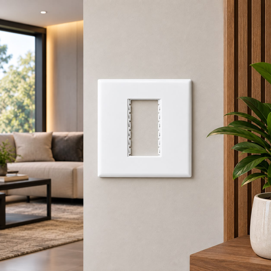 Whitehouse Lighting And Electrical Horizon White Modern Single Grid Socket Horizon