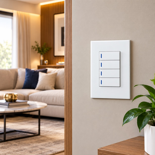 Whitehouse Lighting And Electrical Horizon White 4 Lever 1 Way Switch Horizon