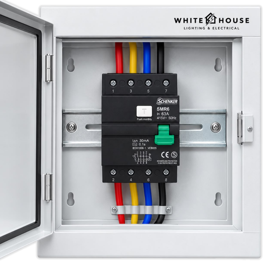 Whitehouse Lighting And Electrical Schenker 63A 30mA 4 Pole Earth Leakage Unit Schenker