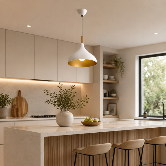 WHL&E 6009/320 White And Gold Pendant Light alternate product view