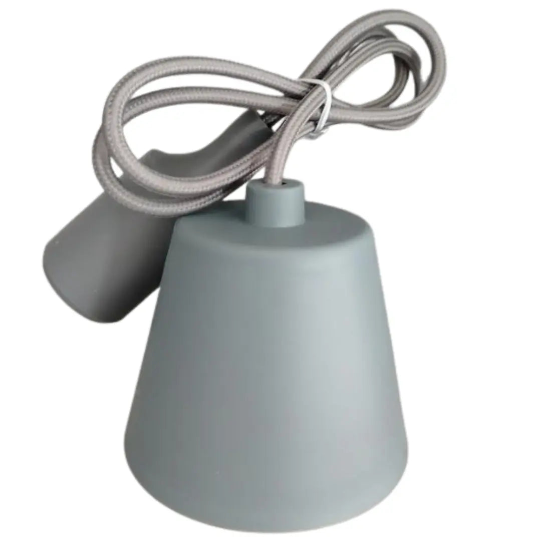 Whitehouse Lighting And Electrical 50W Grey Lamp Base Pendent Fitting Whitehouse Lighting And Electrical