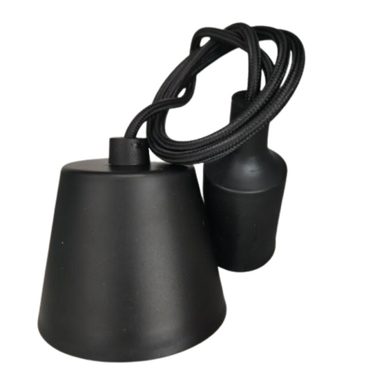 50W Black Lamp Base Pendent Fitting