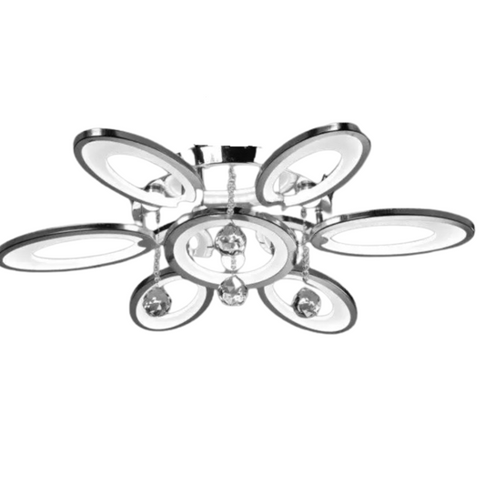 73W LED Silver With Crystal Ceiling Light