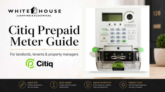 Citiq single-phase prepaid electricity sub-meter for landlords, tenants and property managers.