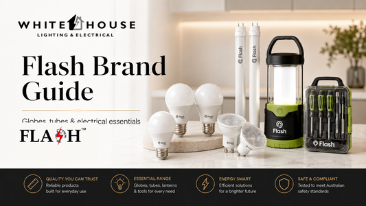 Flash lighting products including LED globes, tubes, rechargeable lighting and electrical tools.